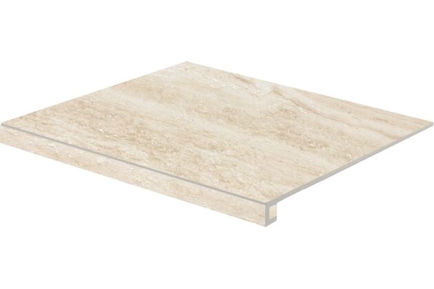 Tvarovka schodová Rako Alba béžová struktura pololesk rektifikovaná 53x60 DCG64731