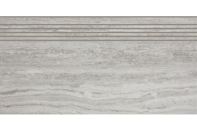 Schodovka Rako Alba šedá struktura mat rektifikovaná 30x60 DCPSR733