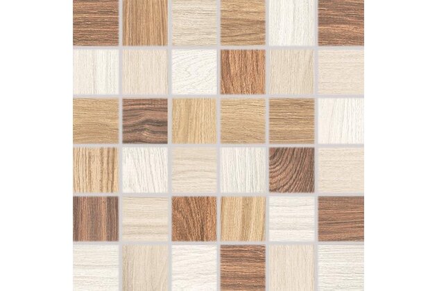 Mozaika Rako Board vícebarevná mat rektifikovaná 30x30 DDM05145