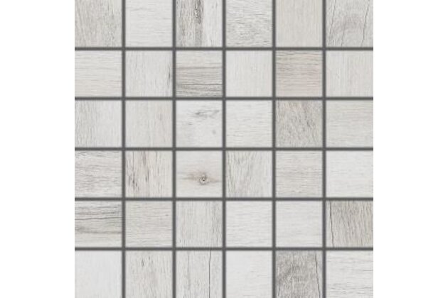 Mozaika Rako Saloon bílošedá mat rektifikovaná 30x30 DDM05745