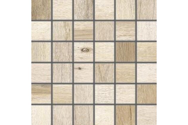 Mozaika Rako Saloon světle hnědá mat rektifikovaná 30x30 DDM05747