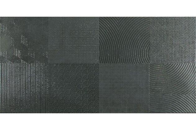 Dekor JaSérie Vita černá struktura mat 29,8x59,8 WADVK710