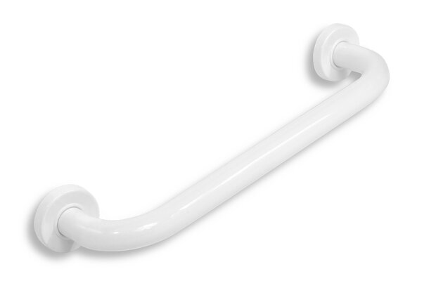 Madlo Novaservis, 400 mm, rovné, s krytkami, bílá, R6640,11