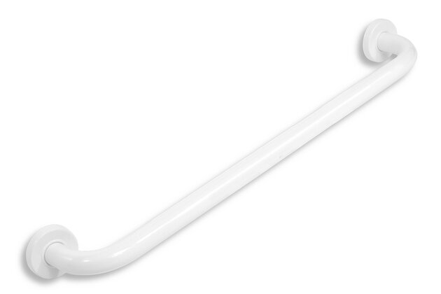 Madlo Novaservis, 600 mm, rovné, s krytkami, bílá, R6660,11