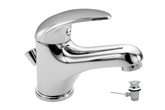 Baterie Novaservis Metalia 55 umyvadlová, s výpustí, chrom, 55001,0