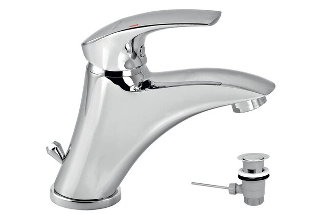 Metalia stojánková umyvadlová baterie s výpustí 57002.0