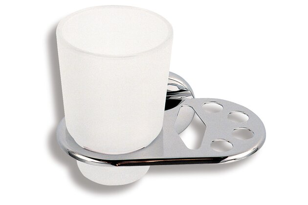 Držák na kartáčky a skleničky Novaservis, chrom, 6149,0