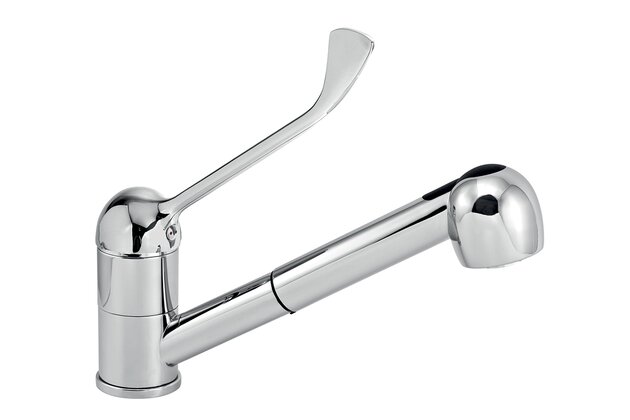 Baterie Novaservis Titania Lux umyvadlová, teleskopická, lékařská páka, chrom, 91081L,0