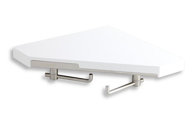 Police Novaservis rohová, s dvěma otočnými háčky, bílá, 65535,1