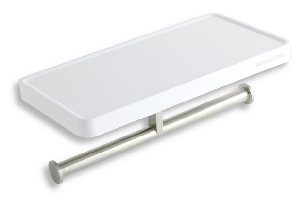 Police Novaservis, s držákem role papíru, bílá, 65581,1