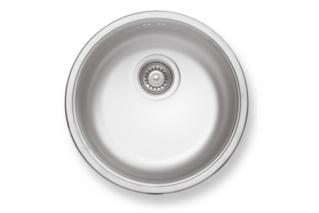 Kuchyňský dřez Novaservis nerezový, 43x43 cm, kulatý, s přepadem, nerez, DR43