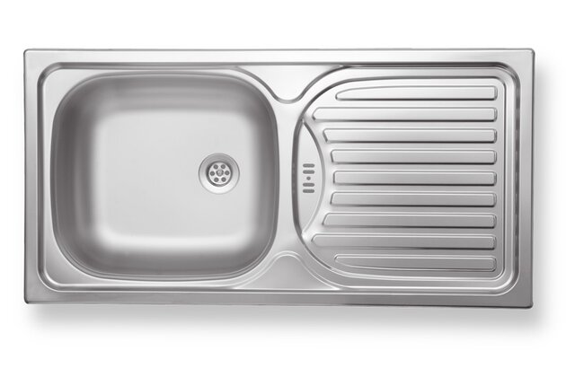 Dřez 43,5x86 s odkapem a přepadem nerez DR43/86