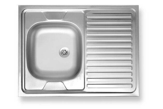 Kuchyňský dřez Novaservis nerezový, 80x60 cm, celoplošný s okapem, pravý, nerez, DR60/80