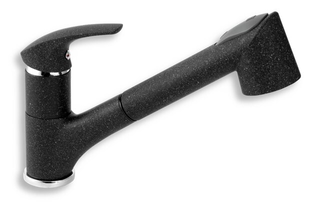 Metalia 57 stoj teleskopická dřezová baterie černá 57081.GRB