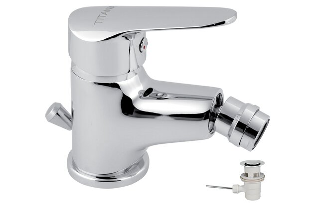 Baterie Novaservis Titania Iris New bidetová, s výpustí, chrom, 94411,0