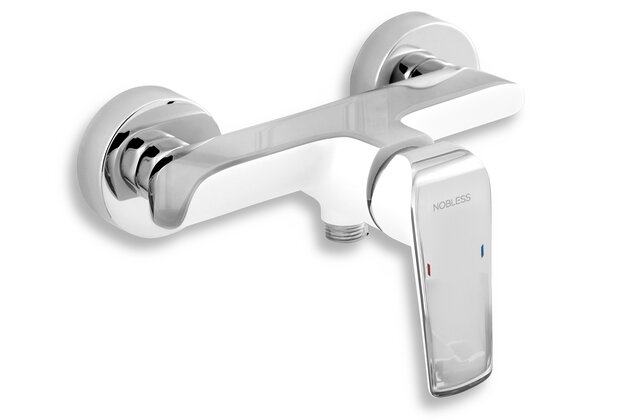 Baterie Novaservis Nobless Tina sprchová, bez příslušenství, bílá-chrom, 38061/1,1