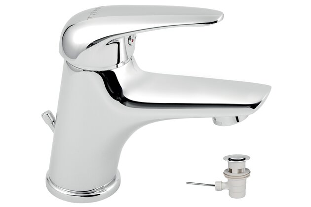 Baterie Novaservis Titania Hit umyvadlová, s výpustí, chrom, 95501,0