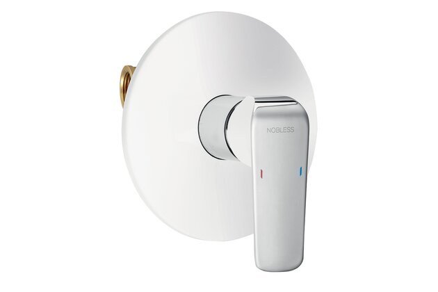 Baterie Novaservis Nobless Tina sprchová, podomítková, bílá-chrom, 38050,1