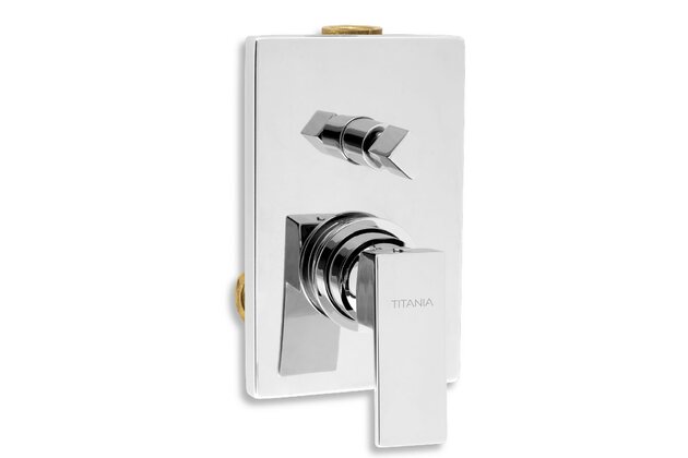 Baterie Novaservis Titania Cube vanová, podomítková, s přepínačem, chrom, 98850R,0