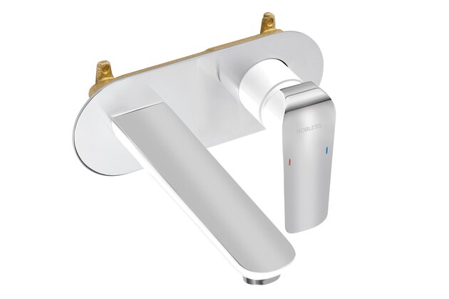 Baterie Novaservis Nobless Tina umyvadlová, podomítková, bílá-chrom, 38200,1