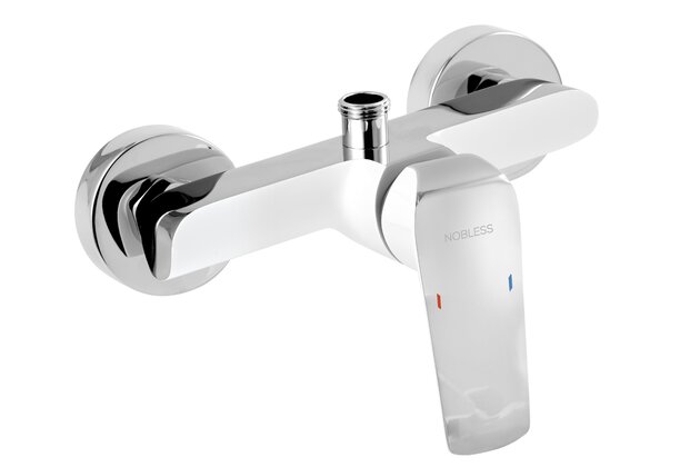 Baterie Novaservis Nobless Tina sprchová, bez příslušenství, 150 mm, bílá-chrom, 38062/1,1