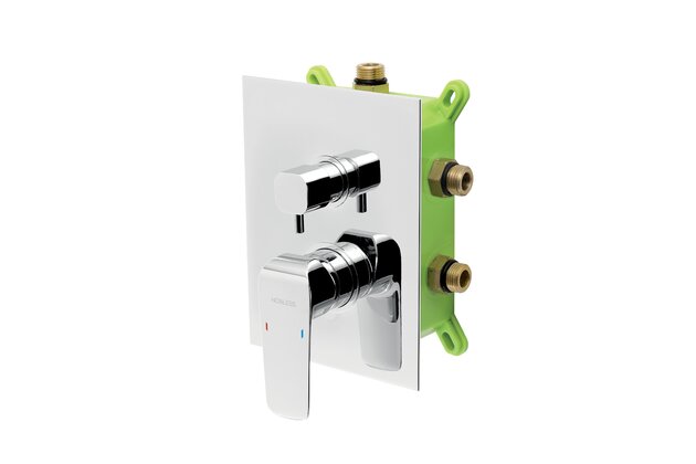 Baterie Novaservis Nobless Tina sprchová, podomítková s boxem, 3 vývody, chrom, BOX38051RX,0