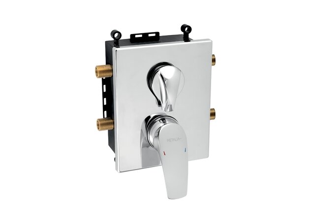 Baterie Novaservis Metalia 57 sprchová, podomítková s boxem, 2 vývody, chrom, BOX57052R,0