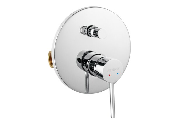 Baterie Novaservis Fiesta vanová, podomítková, s přepínačem, chrom, BFI7P