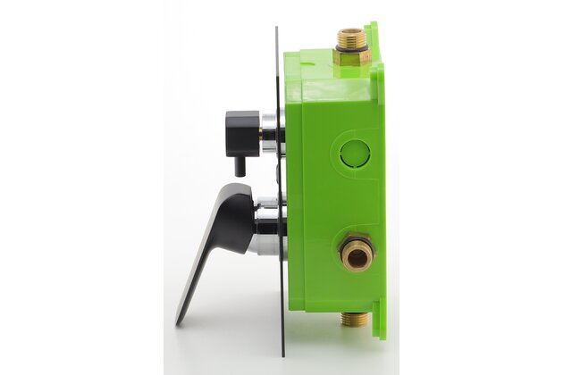 Baterie Novaservis Nobless Tina sprchová, podomítková s boxem, 2 vývody, černá, BOX38051R,5