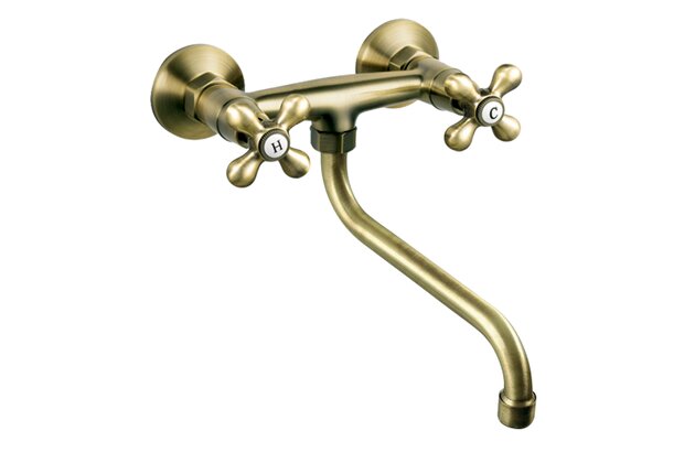 Baterie Novaservis Ferro Antica dřezová, nástěnná, 150 mm, bronz, BAI5BR