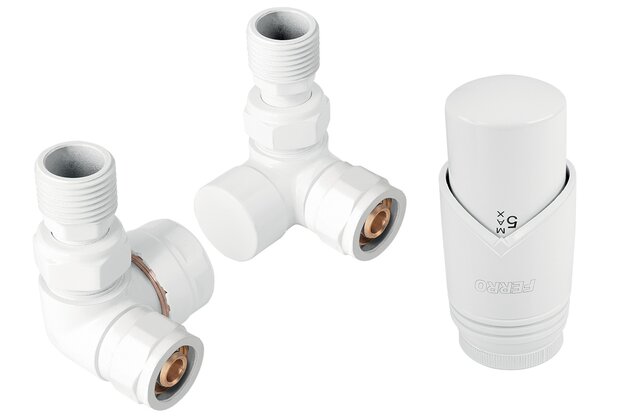 Sada na otopná tělesa Novaservis,rohová, bílá, ZTO30WH