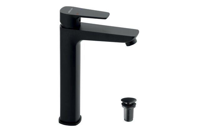 Metalia 58 umyvadlová baterie s výpustí černá 58503.5