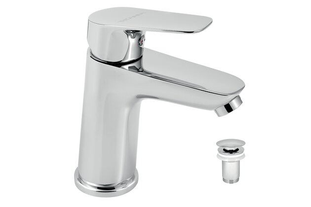 Baterie Novaservis Titania Pure umyvadlová, s výpustí, chrom, 90303,0