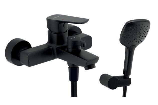 Metalia 58 ECO vanová nástěnná baterie 150 černá 58020.5