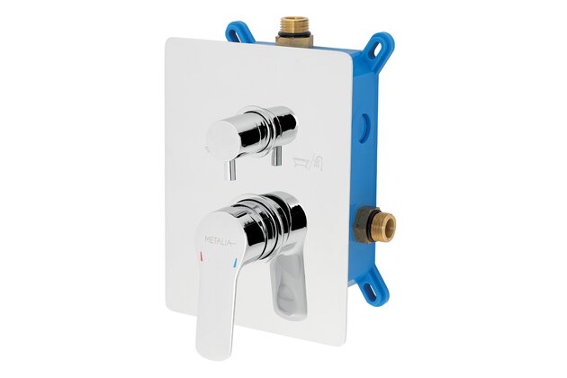 Metalia 54 podomítková baterie box 2 vývody chrom BOX54051R.0