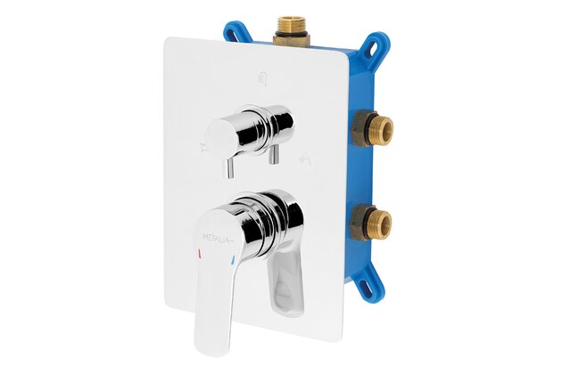 Metalia 54 podomítková baterie box 3 vývody chrom BOX54051RX.0