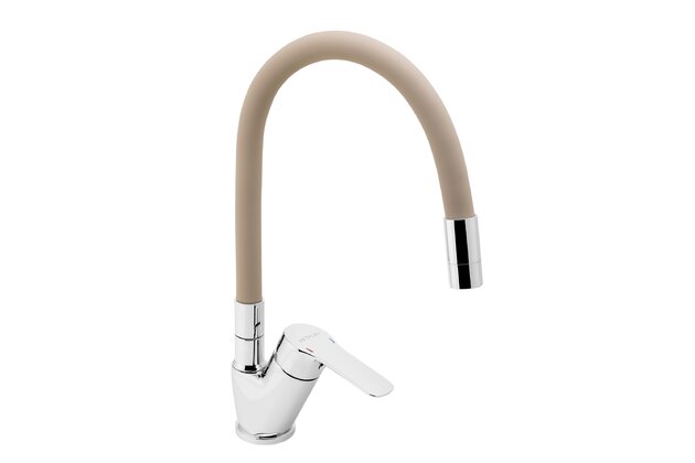 Metalia 54 dřezová baterie béž flexi rameno chrom