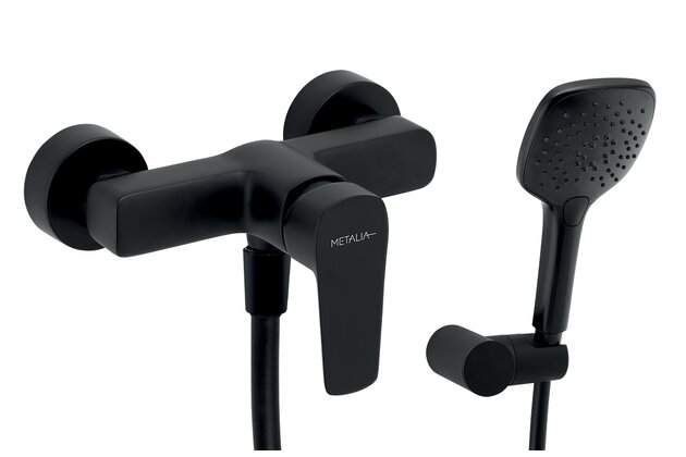Metalia 58 sprchová nástěnná baterie ECO 150 černá 58061.5