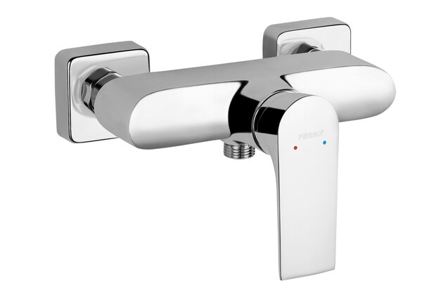 Baterie Novaservis Ferro Algeo Square sprchová, nástěnná, bez příslušenství, chrom, BAQ7