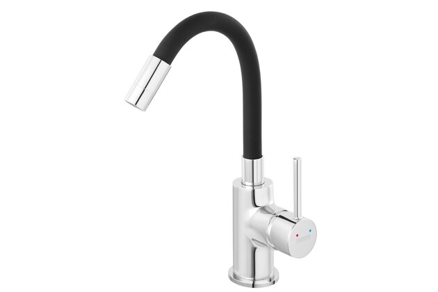 Baterie Novaservis Ferro Fiesta umyvadlová, s elastickým ramenem, černá, BFI2FB