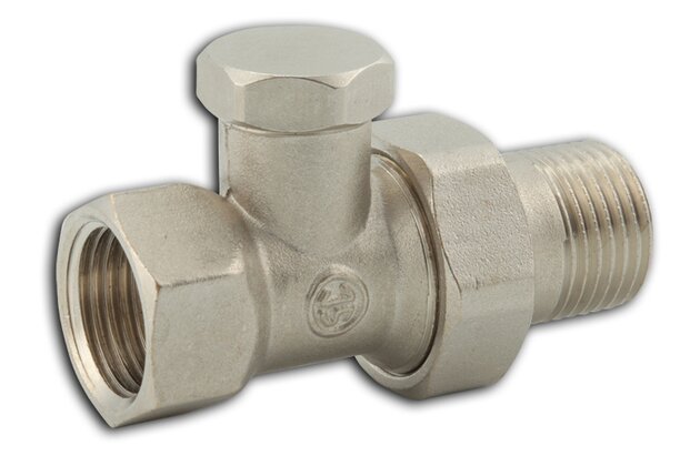 Šroubení Novaservis radiátorové, uzavíratelné, přímé 1/2", RA320/15
