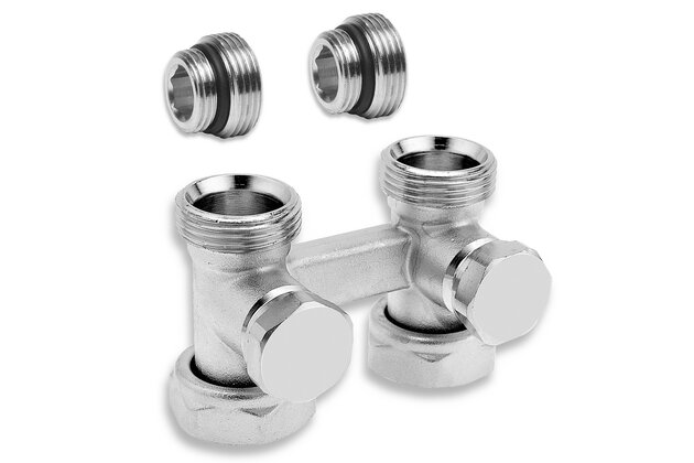 Ventil Novaservis radiátorový, uzavírací, dvojitý, přímý 3/4", LZ06YK