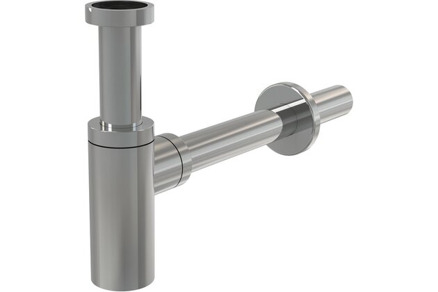 Sifon umyvadlový Alcadrain chrom DN32 DESIGN celokovový, kulatý A400