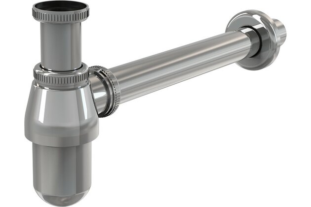 Sifon umyvadlový Alcadrain kov DN32 s převlečnou maticí 5/4",  A431