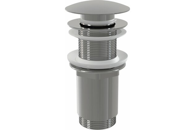 Výpust umyvadlová Alcadrain chrom CLICK/CLACK 5/4" celokovová bez přepadu, velká zátka A395