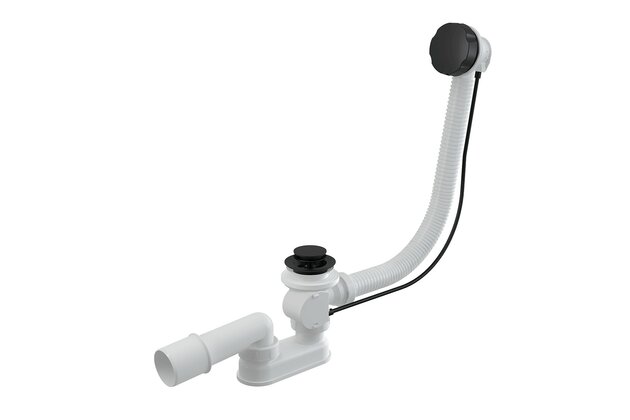 Sifon vanový Alcadrain černá-mat, automat komplet A55BLACK