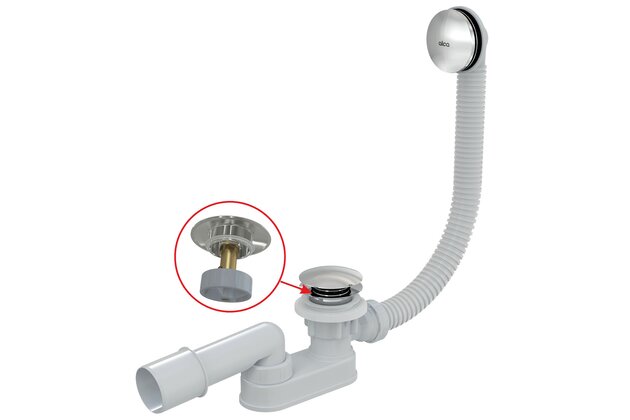 Sifon vanový CLICK/CLACK s napouštěním přepadem, chrom A508CKM