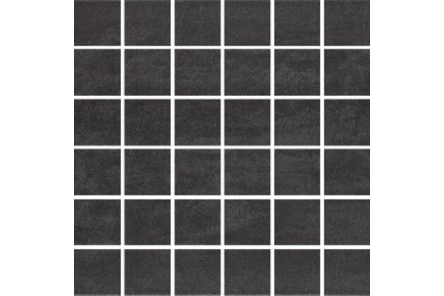 Mozaika Cersanit Concrete Flower graphite mat rektifikovaná 30x30 ND008-005
