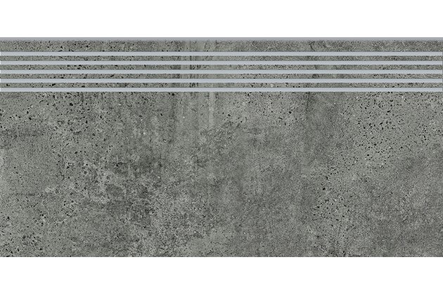 Schodovka Cersanit Newstone graphite mat rektifikovaná 30x60 OD663-074