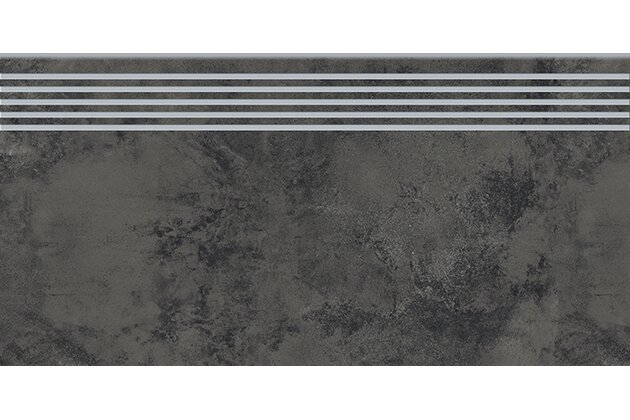 Schodovka Cersanit Quenos graphite mat rektifikovaná 30x60 OD661-081